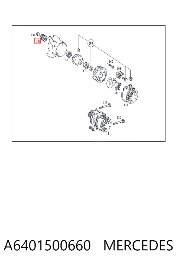 Polea alternador A6401500660 Mercedes