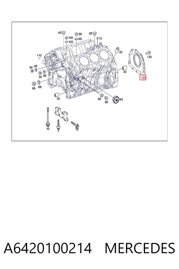 Retén de cigüeñal A6420100214 Mercedes