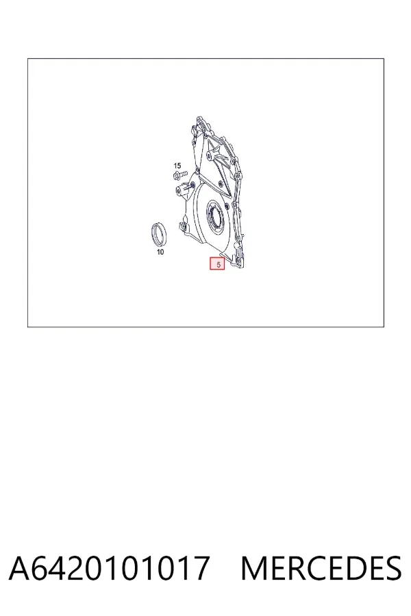 Tapa delantera del motor A6420101017 Mercedes