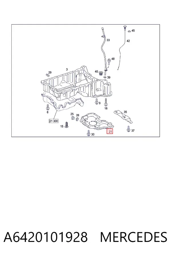 Cárter de aceite del motor A6420101928 Mercedes