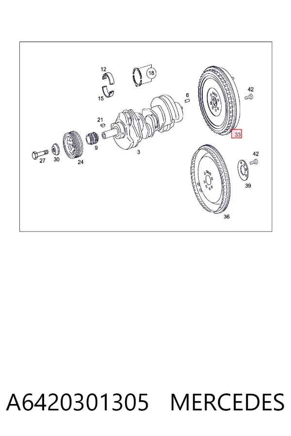 Volante motor A6420301305 Mercedes