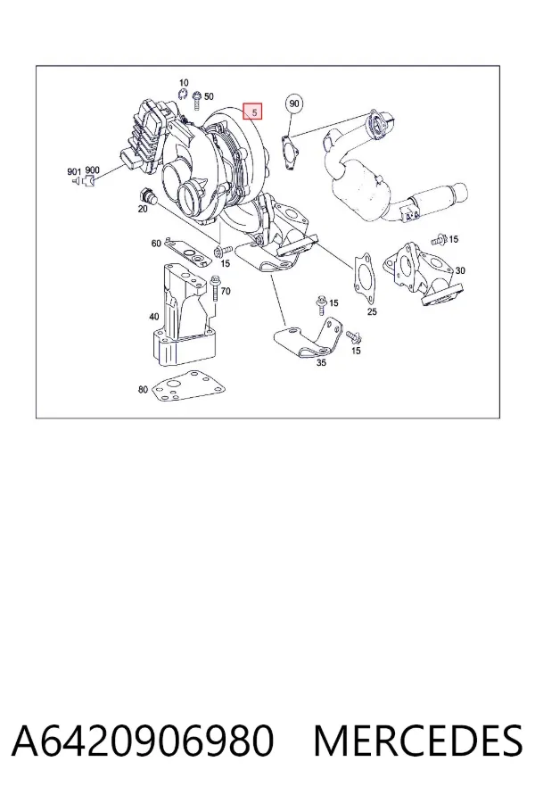 Turbocompresor A6420906980 Mercedes