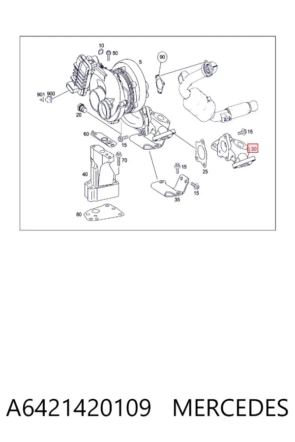 Colector de escape A6421420109 Mercedes