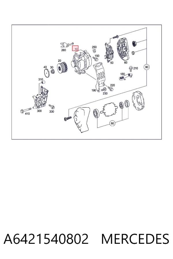 Alternador A6421540802 Mercedes