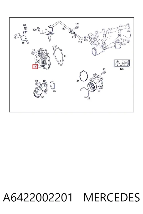 Bomba de agua A6422002201 Mercedes