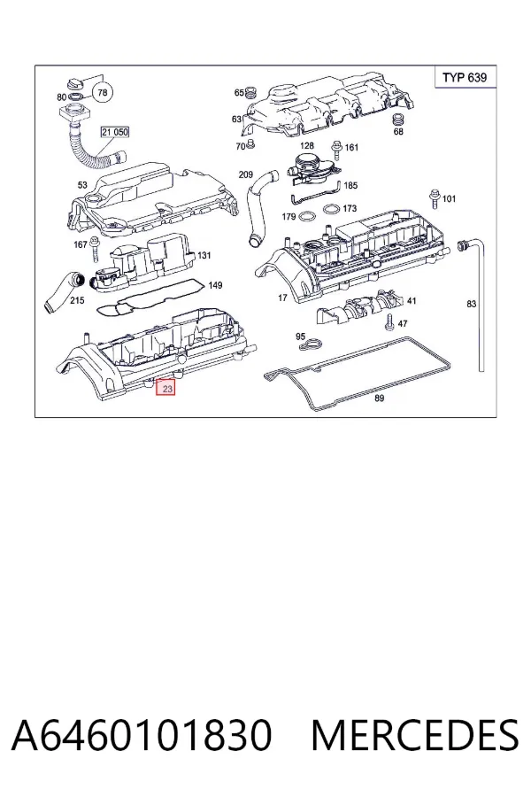 Tapa de balancines A6460101830 Mercedes