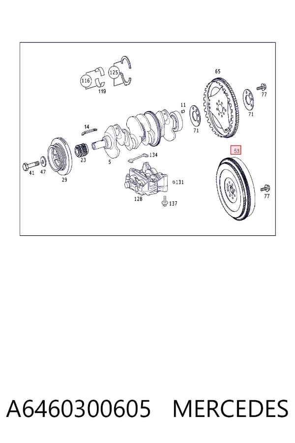 Volante motor A6460300605 Mercedes