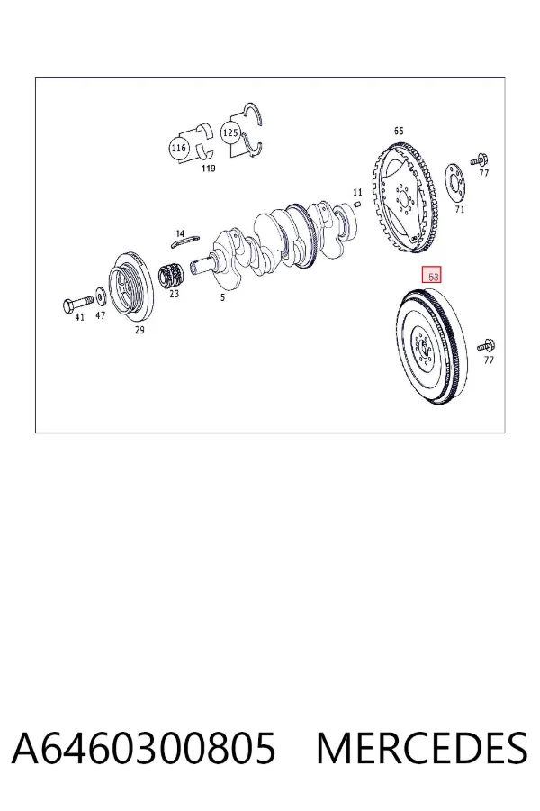 Volante motor A6460300805 Mercedes