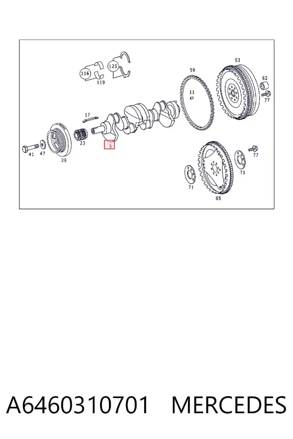 Cigüeñal A6460310701 Mercedes