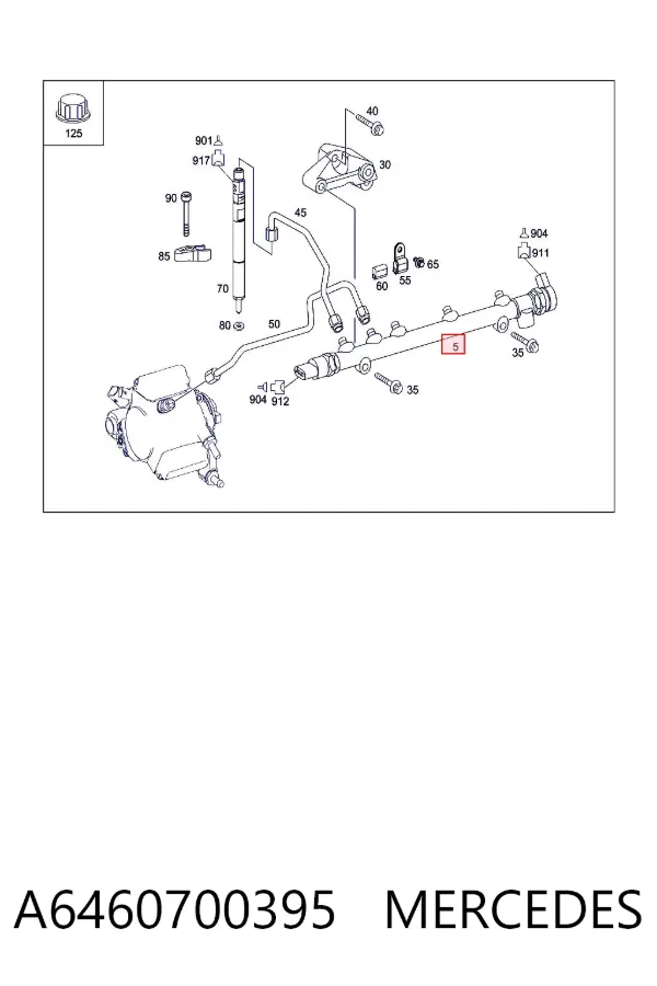 Rampa de combustible A6460700395 Mercedes