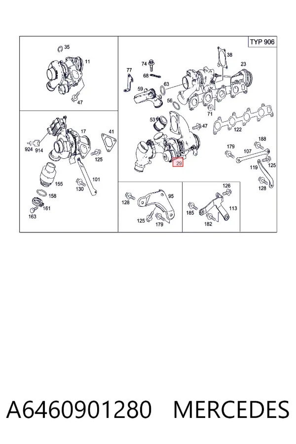 Turbocompresor A6460901280 Mercedes