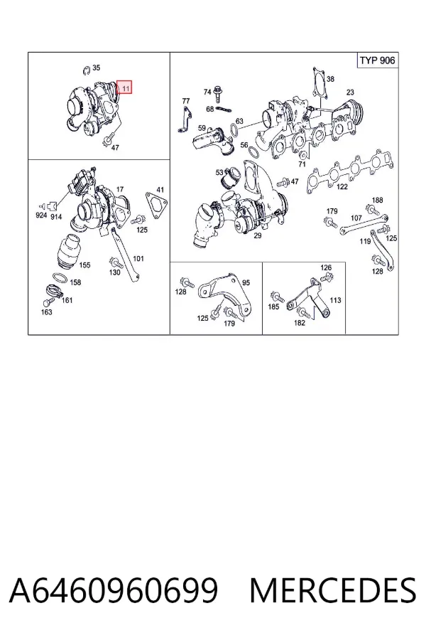 Turbocompresor A6460960699 Mercedes