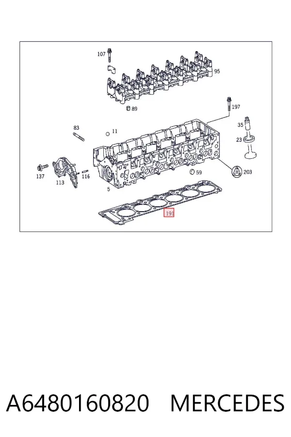 Junta de culata A6480160820 Mercedes