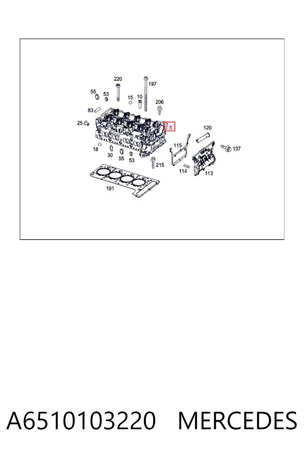 Culata A6510103220 Mercedes
