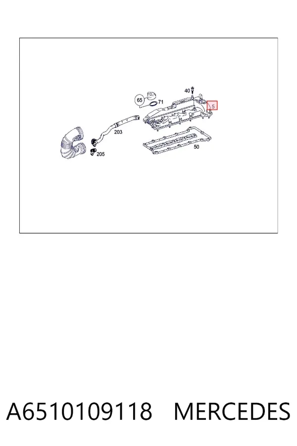Tapa de balancines A6510109118 Mercedes