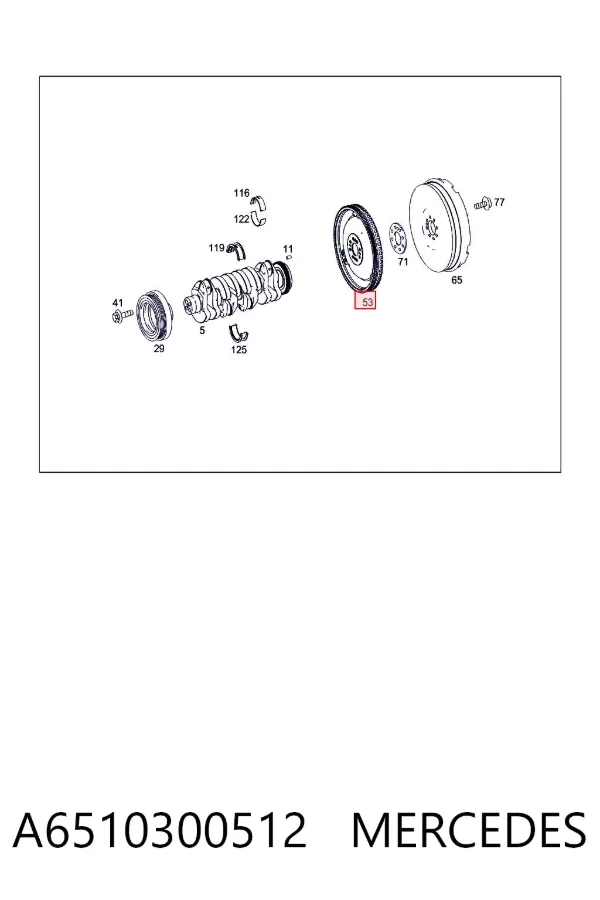 Volante motor A6510300512 Mercedes