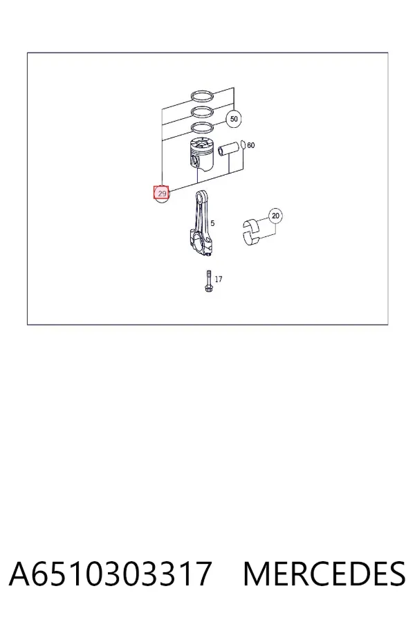 Pistón A6510303317 Mercedes