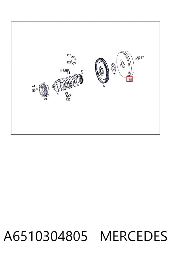 Volante motor A6510304805 Mercedes