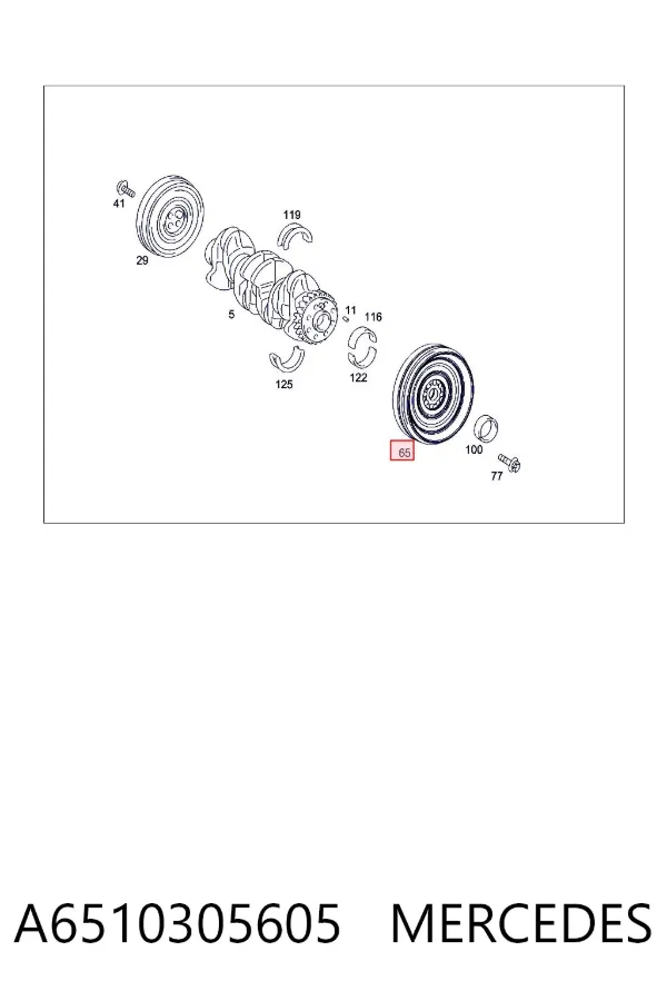 Volante motor A6510305605 Mercedes