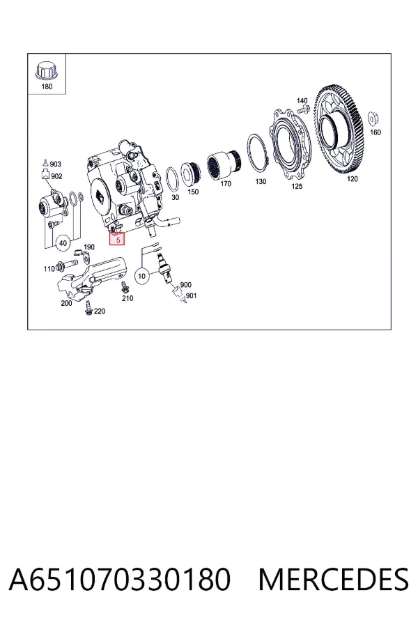 Bomba inyectora A651070330180 Mercedes