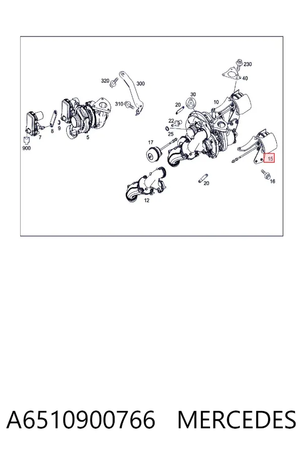 Actuador del turbo A6510900766 Mercedes