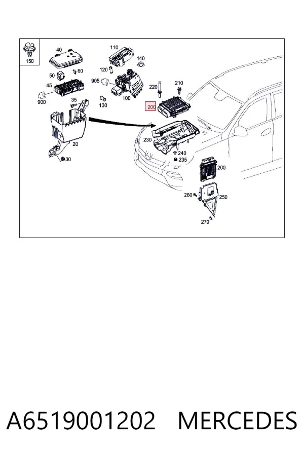 ECU A6519001202 Mercedes