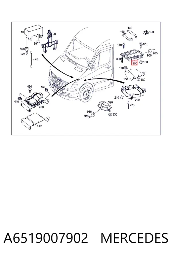 ECU A6519007902 Mercedes