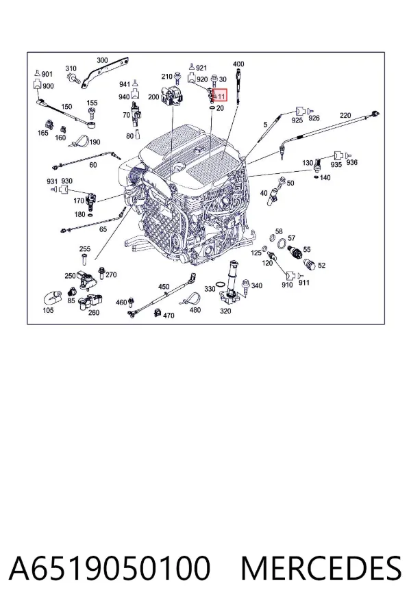 Sensor de árbol de levas A6519050100 Mercedes