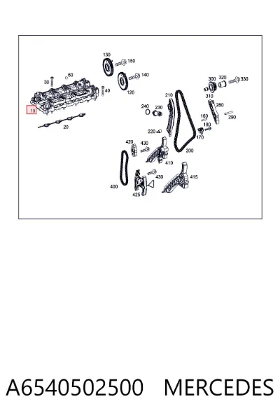 Bancada del árbol de levas MERCEDES A6540502500