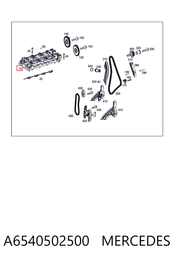 Bancada del árbol de levas A6540502500 Mercedes