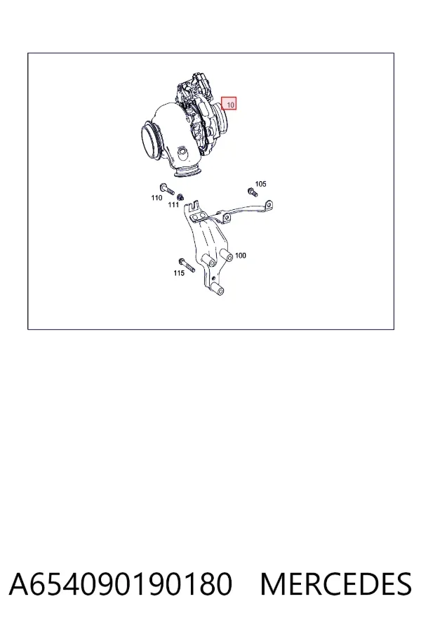 Turbocompresor A654090190180 Mercedes