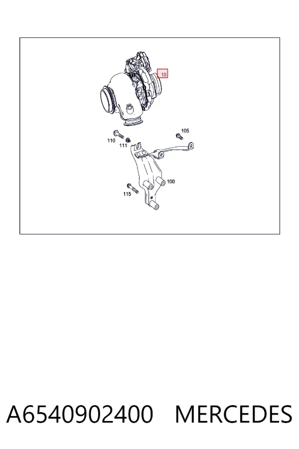 Turbocompresor A6540902400 Mercedes