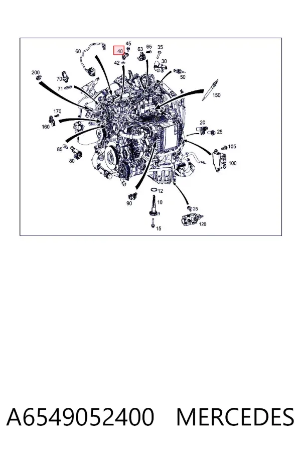 Sensor de árbol de levas A6549052400 Mercedes
