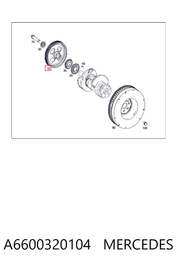 Polea de cigüeñal A6600320104 Mercedes