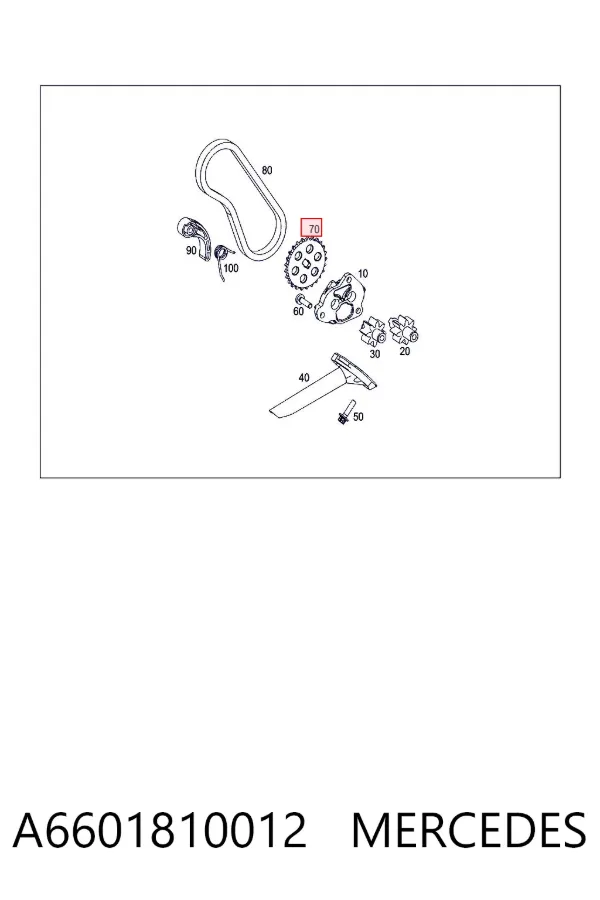 Kit de cadena de distribución A6601810012 Mercedes
