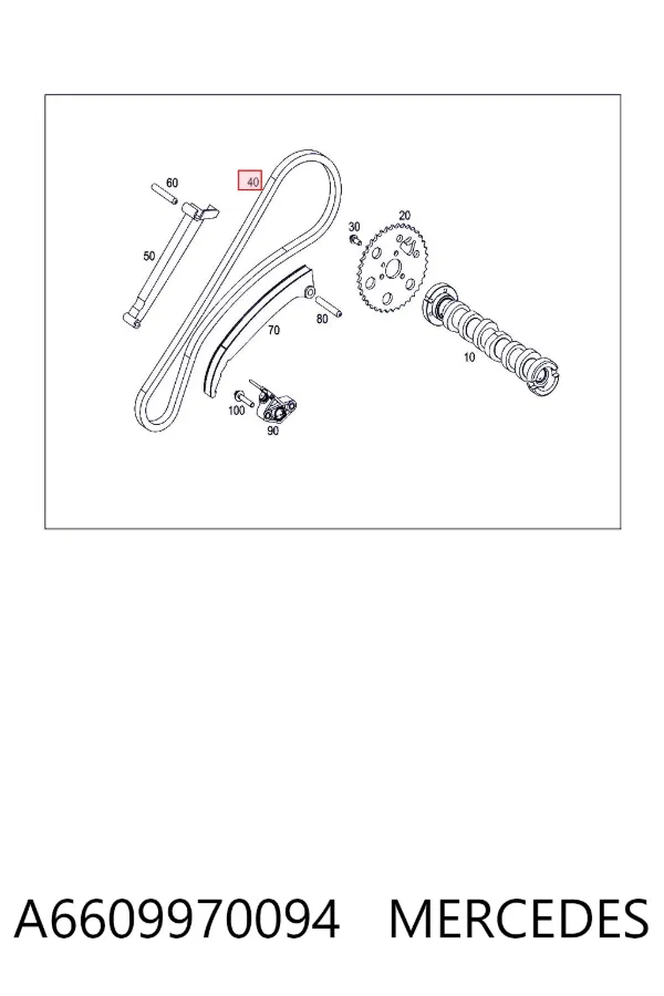 Cadena de distribución A6609970094 Mercedes
