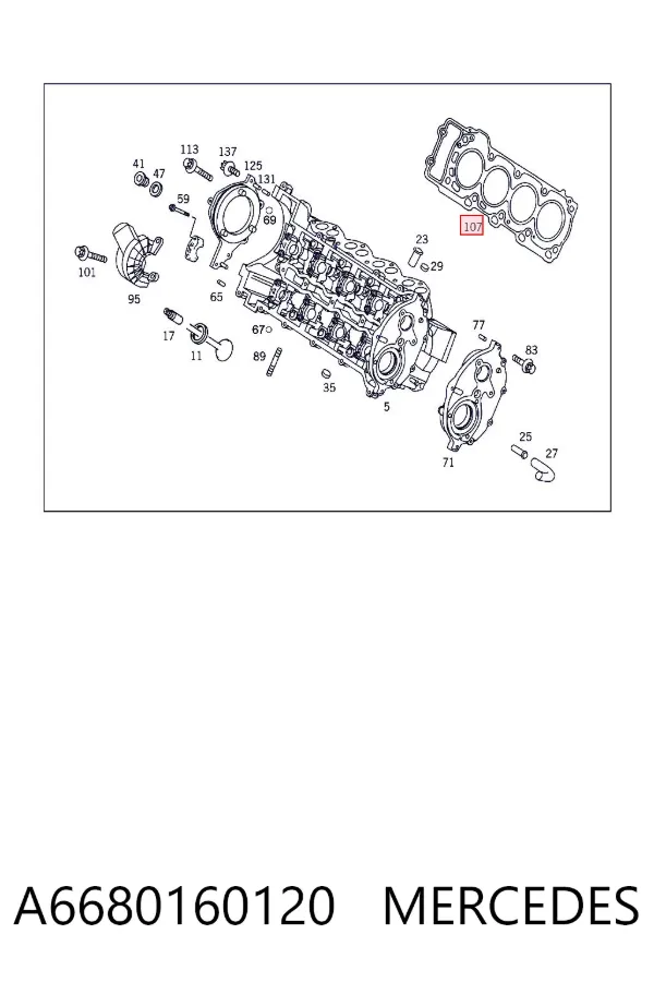 Junta de culata A6680160120 Mercedes