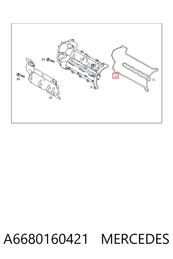 Junta tapa de balancines A6680160421 Mercedes