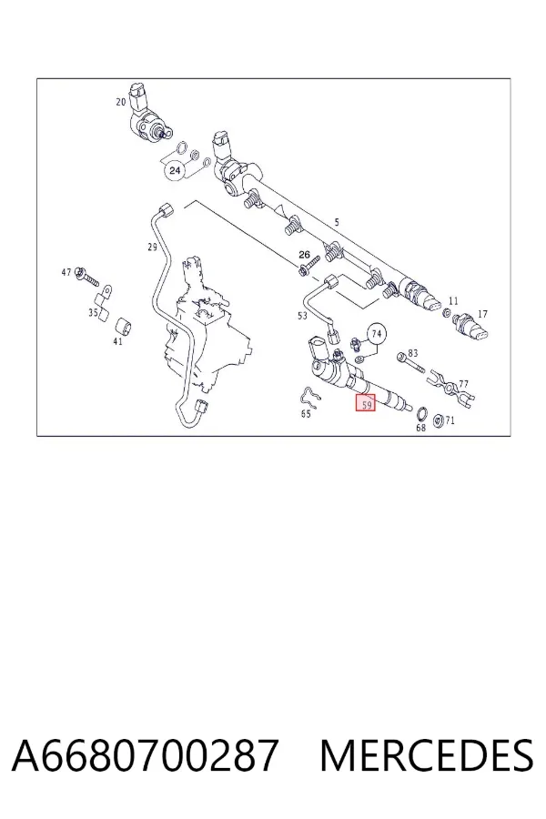 Inyector A6680700287 Mercedes