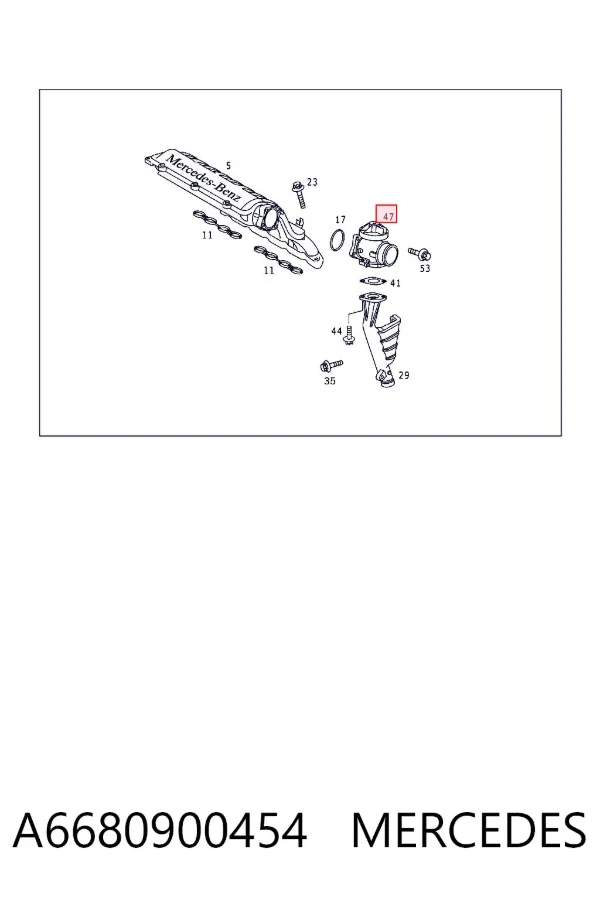 Válvula EGR A6680900454 Mercedes