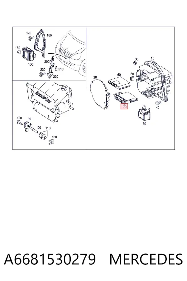 ECU A6681530279 Mercedes