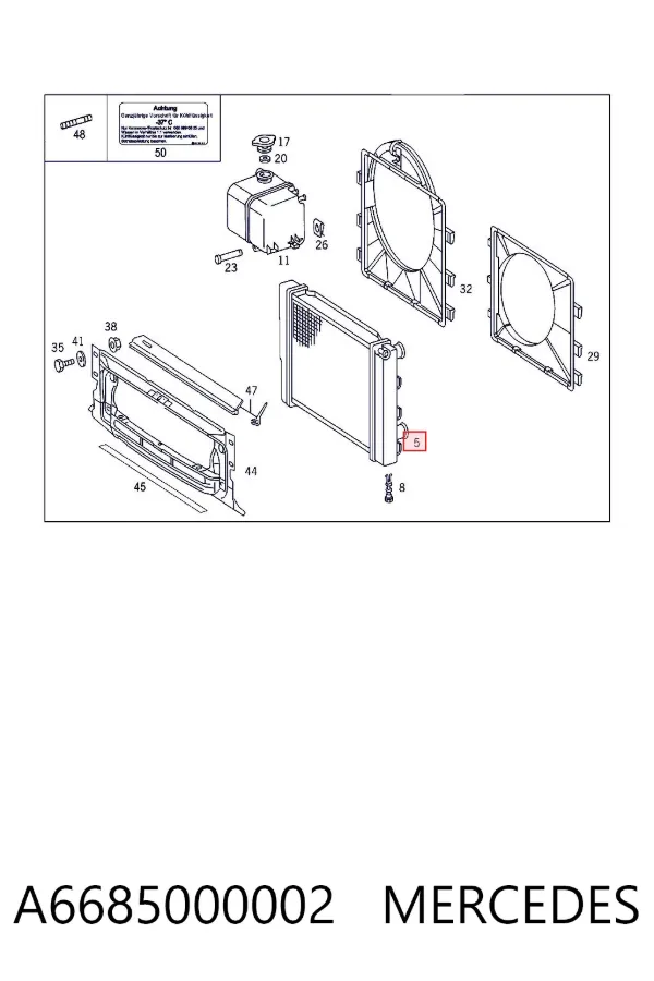 Radiador A6685000002 Mercedes