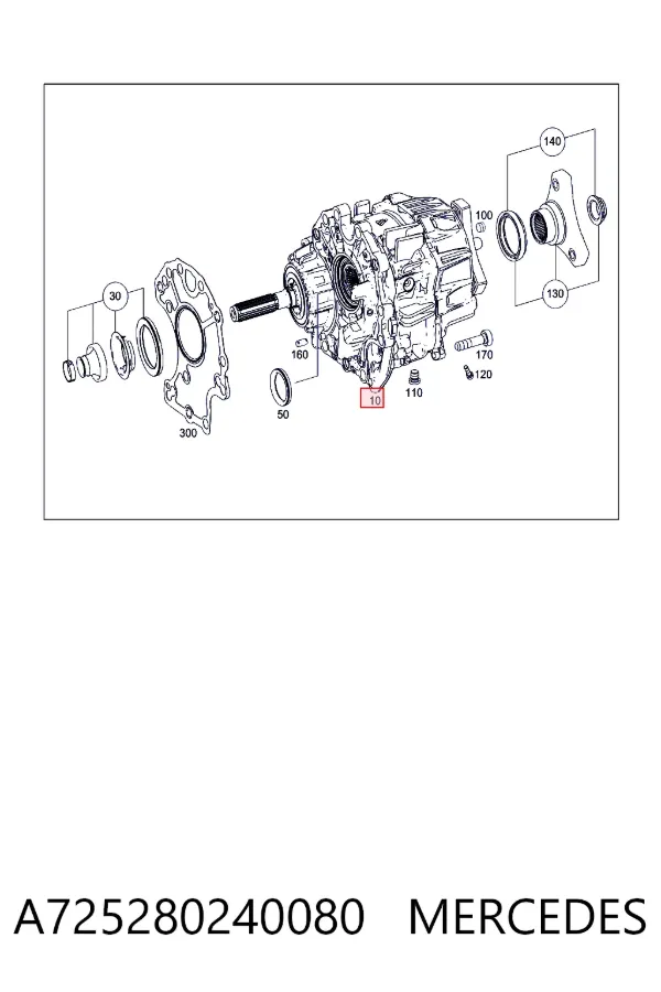 Caja de transferencia A725280240080 Mercedes