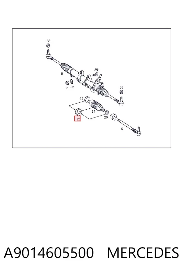 Fuelle dirección A9014605500 Mercedes