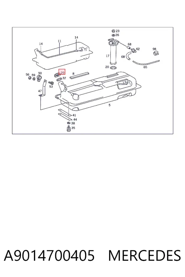 Tapa de depósito de combustible A9014700405 Mercedes