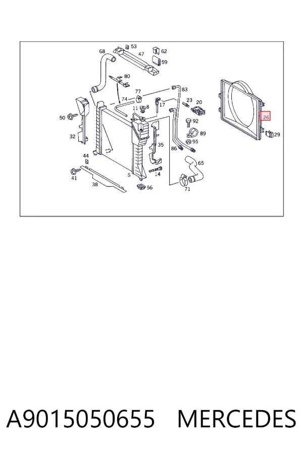 Bastidor radiador A9015050655 Mercedes