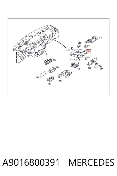 Guantera MERCEDES A9016800391