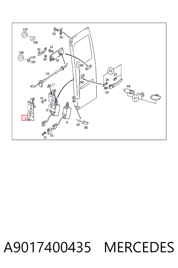 Cerradura de maletero A9017400435 Mercedes