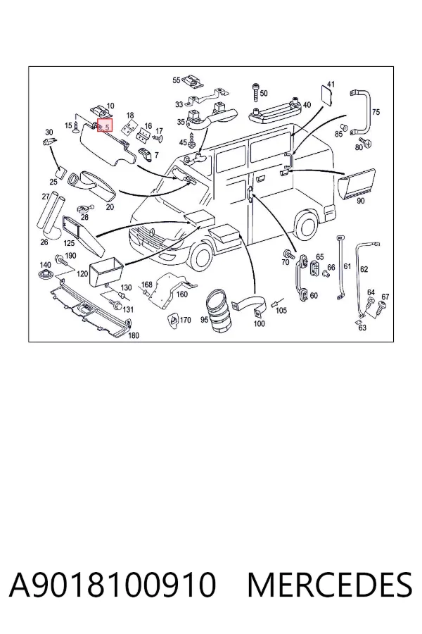 Parasol A9018100910 Mercedes
