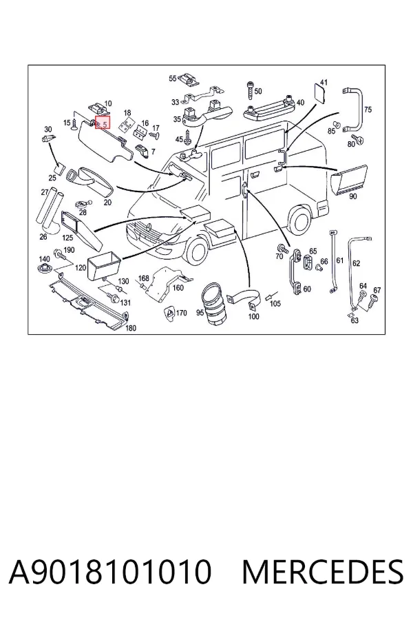 Parasol A9018101010 Mercedes